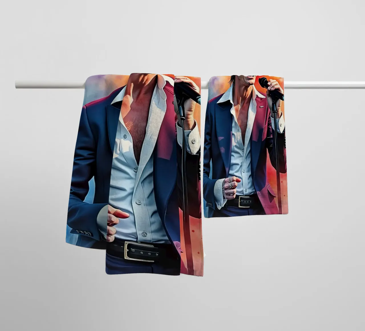 David Bowie in acquerello asciugamano da bagno da ARTVI-SHOP