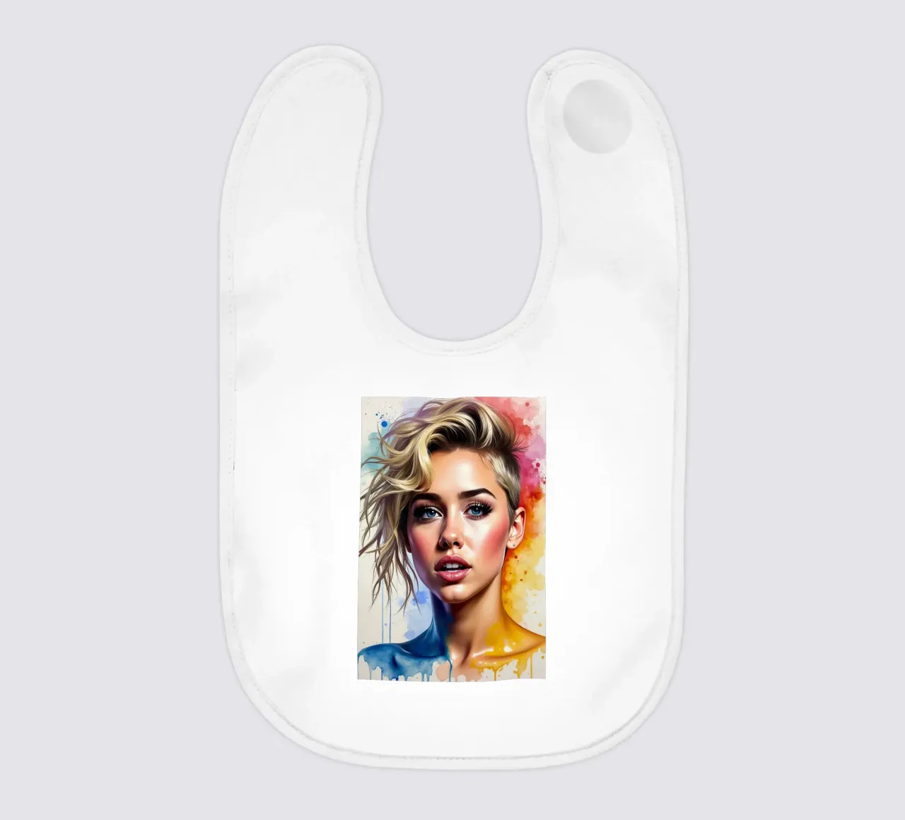 Miley Cyrus in acquerello bavaglino da ARTVI-SHOP
