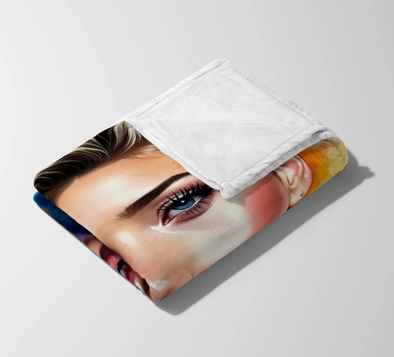 Miley Cyrus in acquerello coperta in pile da ARTVI-SHOP