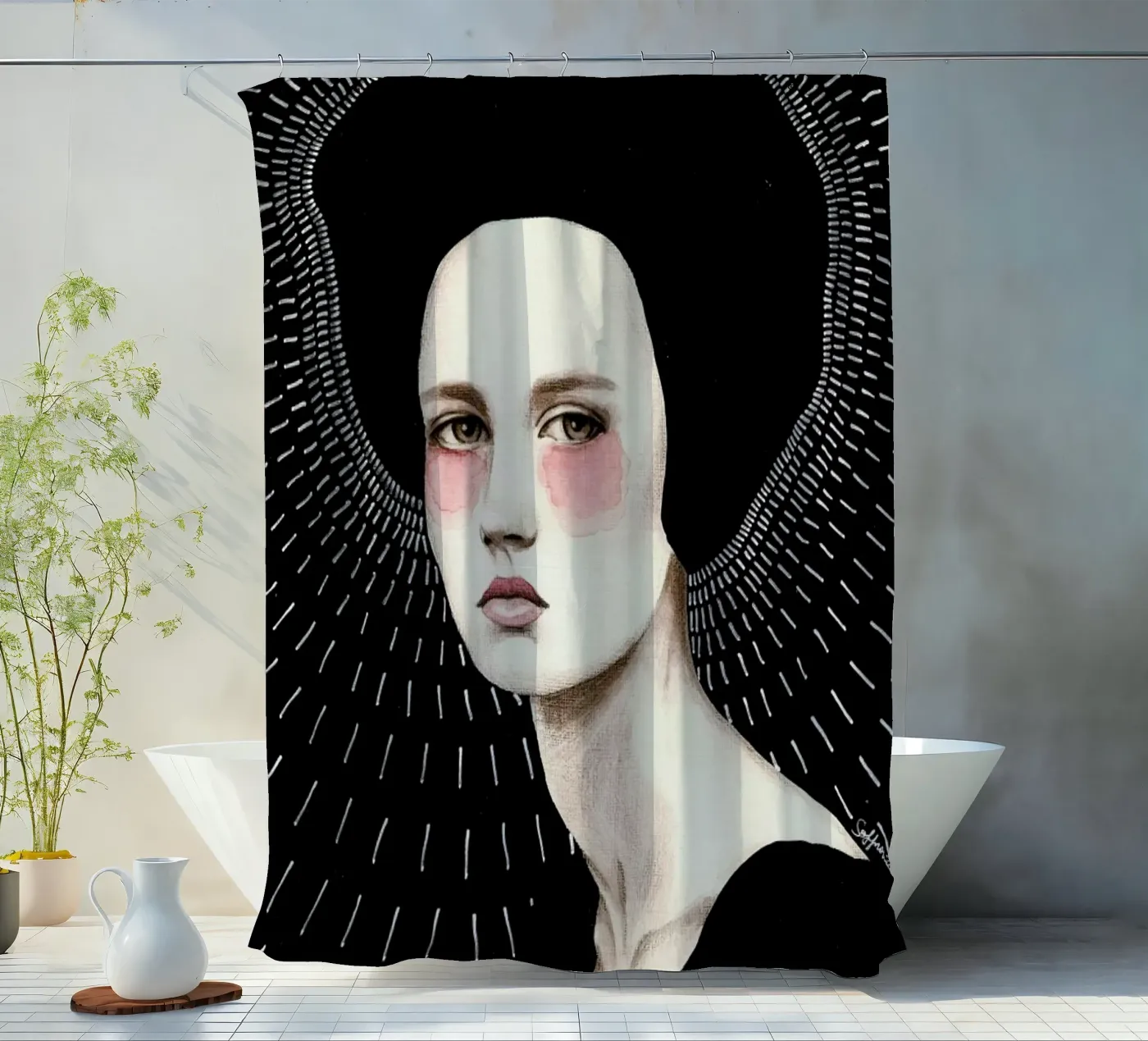 Freda douchegordijn van Sofia Bonati