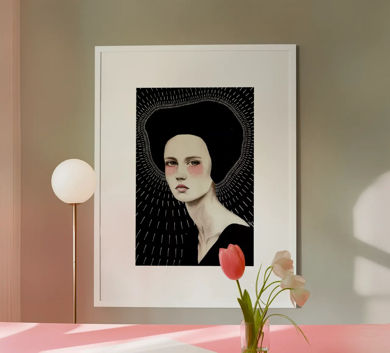 Freda poster con telaio in alluminio da Sofia Bonati