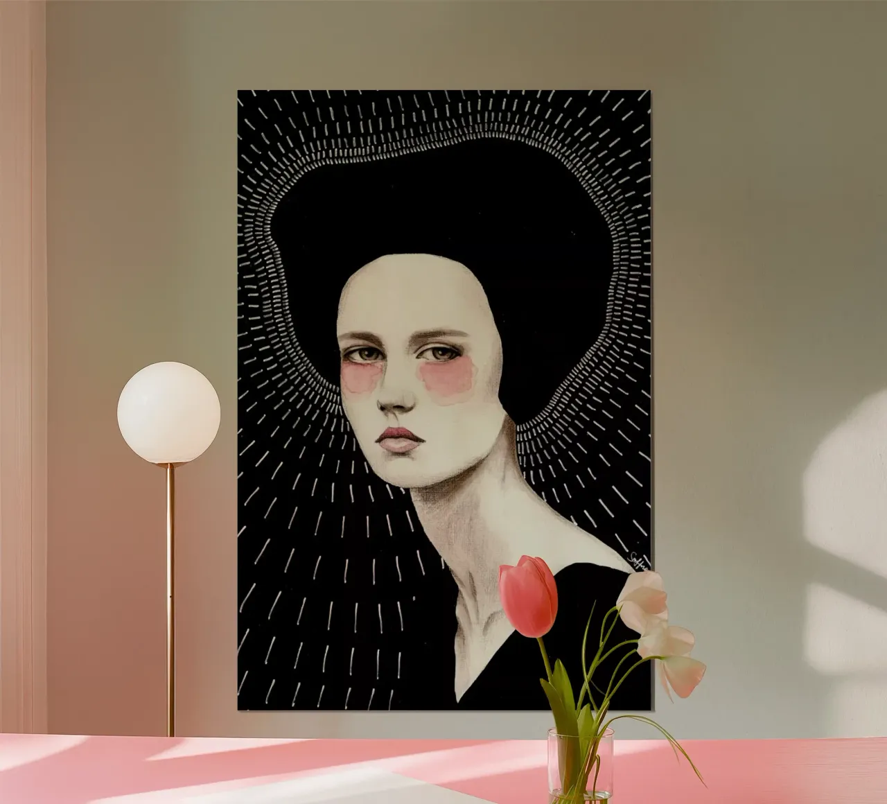 Freda poster con telaio in alluminio da Sofia Bonati