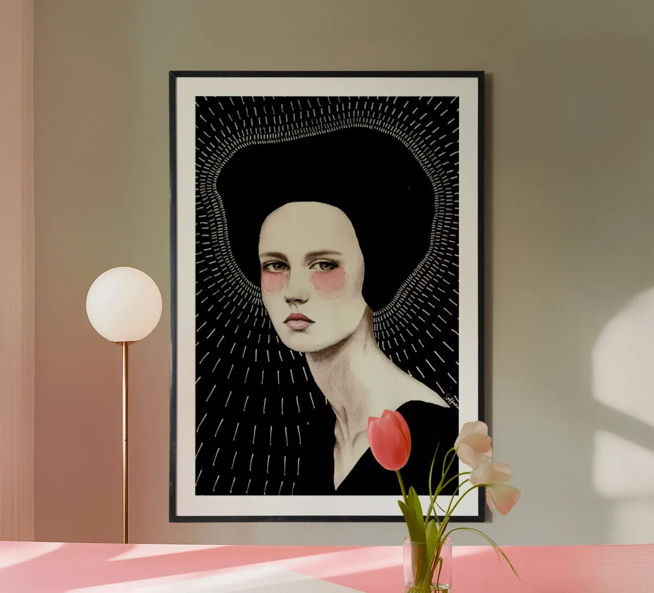 Freda poster con telaio in alluminio da Sofia Bonati
