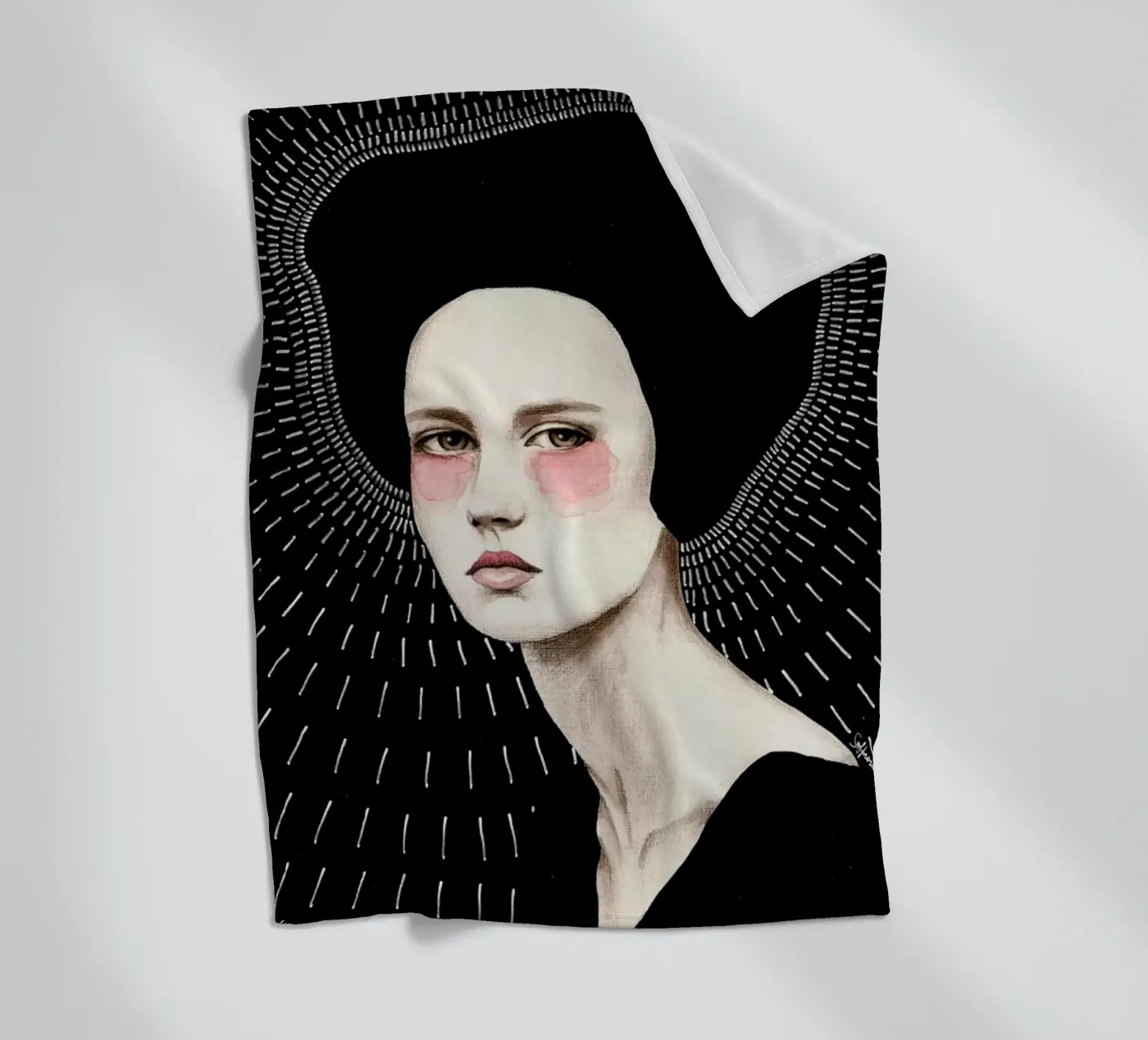 Freda fleece blanket by Sofia Bonati