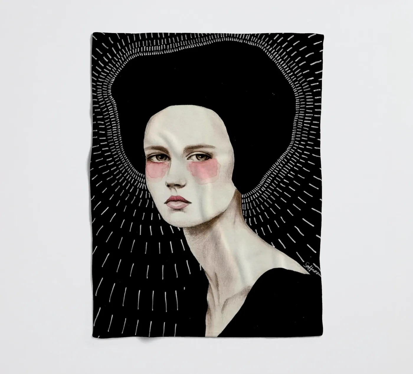 Freda fleece blanket by Sofia Bonati
