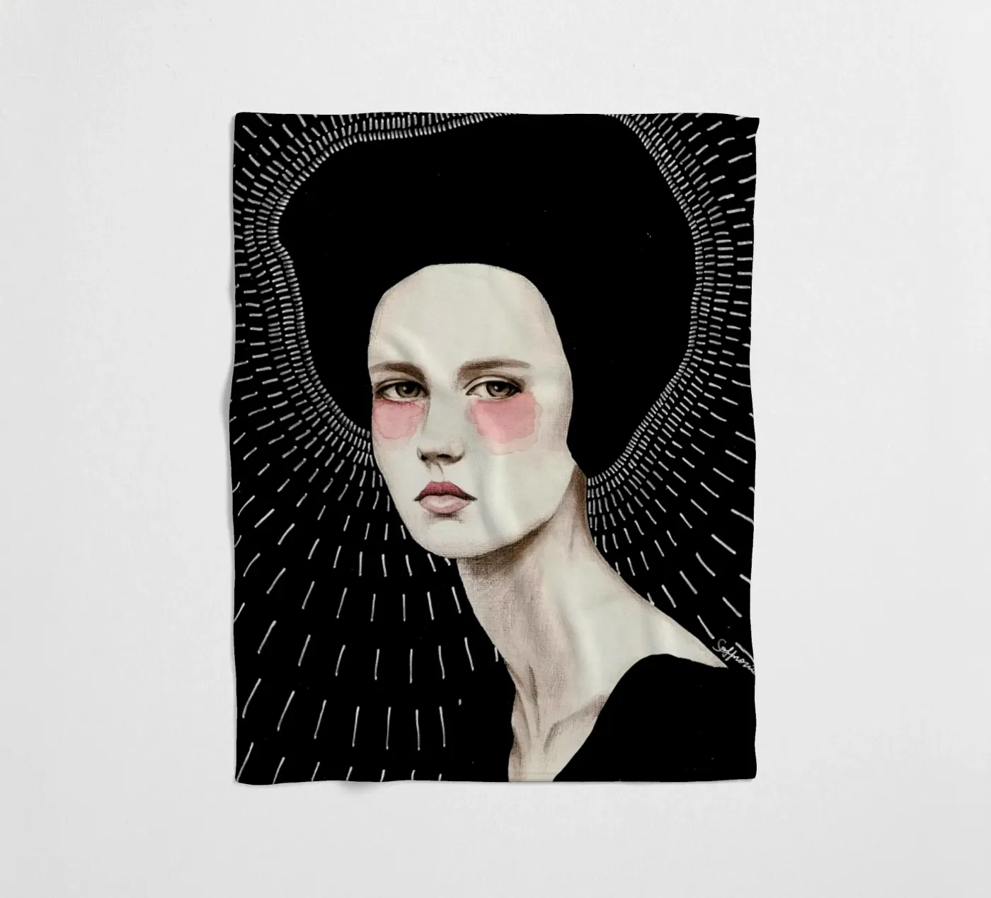 Freda fleece blanket by Sofia Bonati
