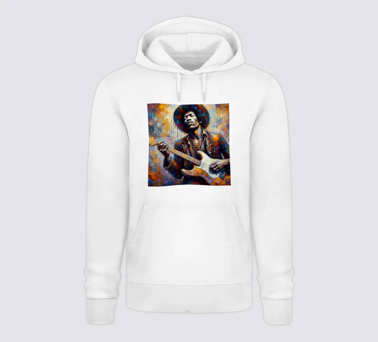 JImi Hendrix con colori intricati felpa con cappuccio da 🎁 NOBELART