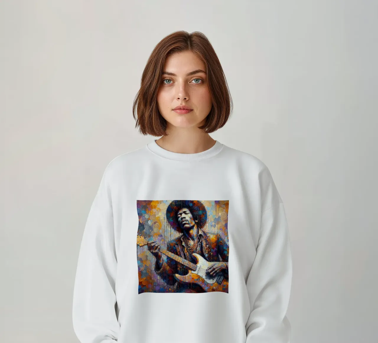 JImi Hendrix with intricate colors sweatshirt by 🎁 NOBELART