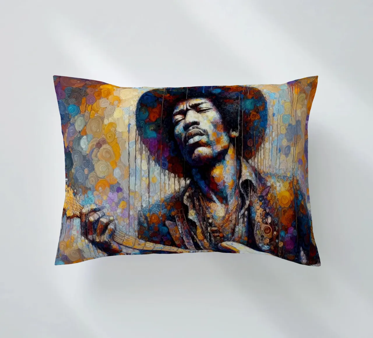 JImi Hendrix con colori intricati cuscino da ARTVI-SHOP