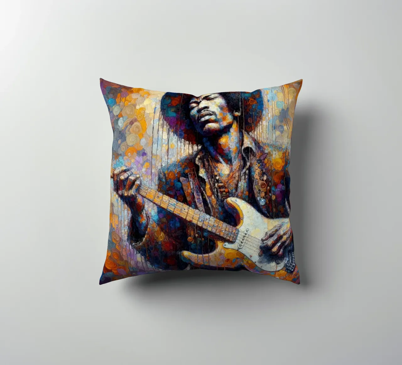 JImi Hendrix con colori intricati cuscino da ARTVI-SHOP