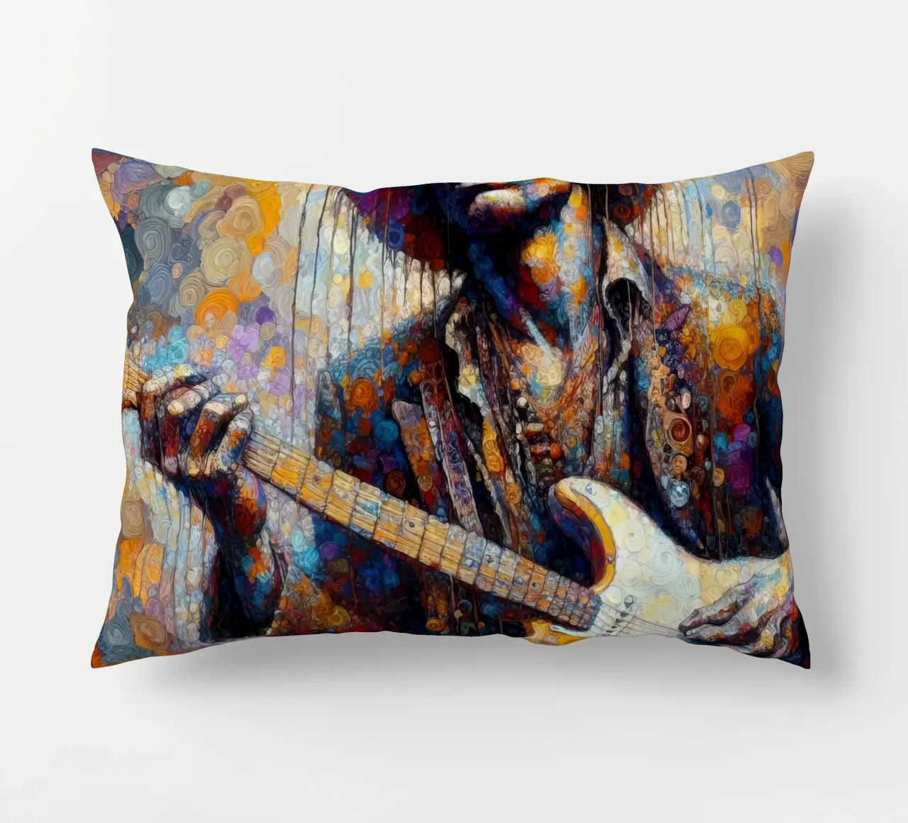 JImi Hendrix con colori intricati cuscino da ARTVI-SHOP