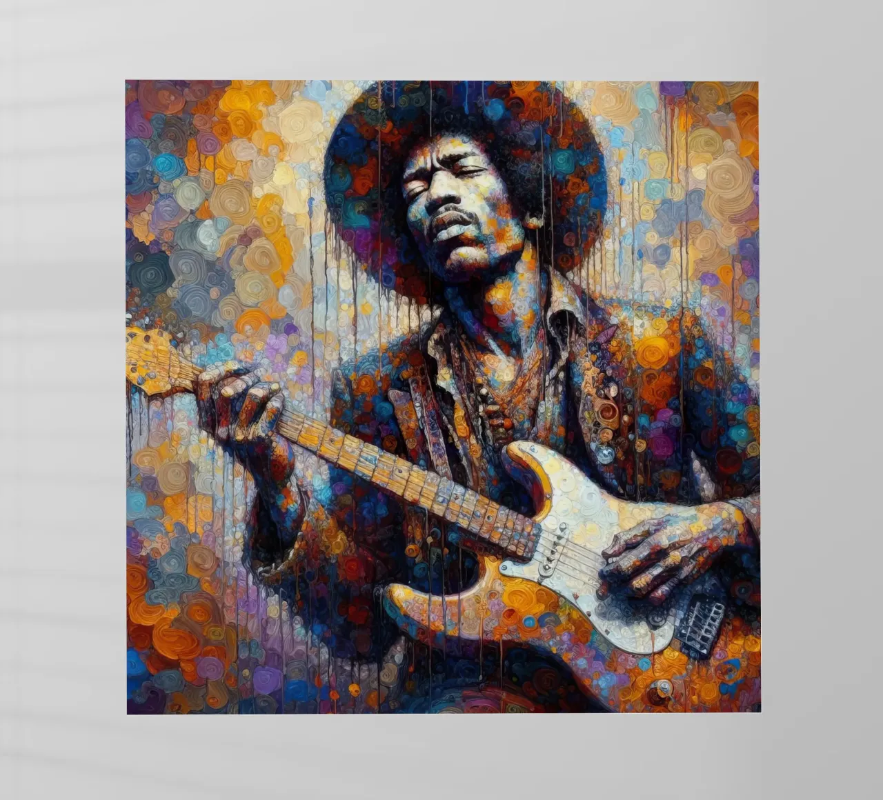 JImi Hendrix con colori intricati pellicola backlit da ARTVI-SHOP