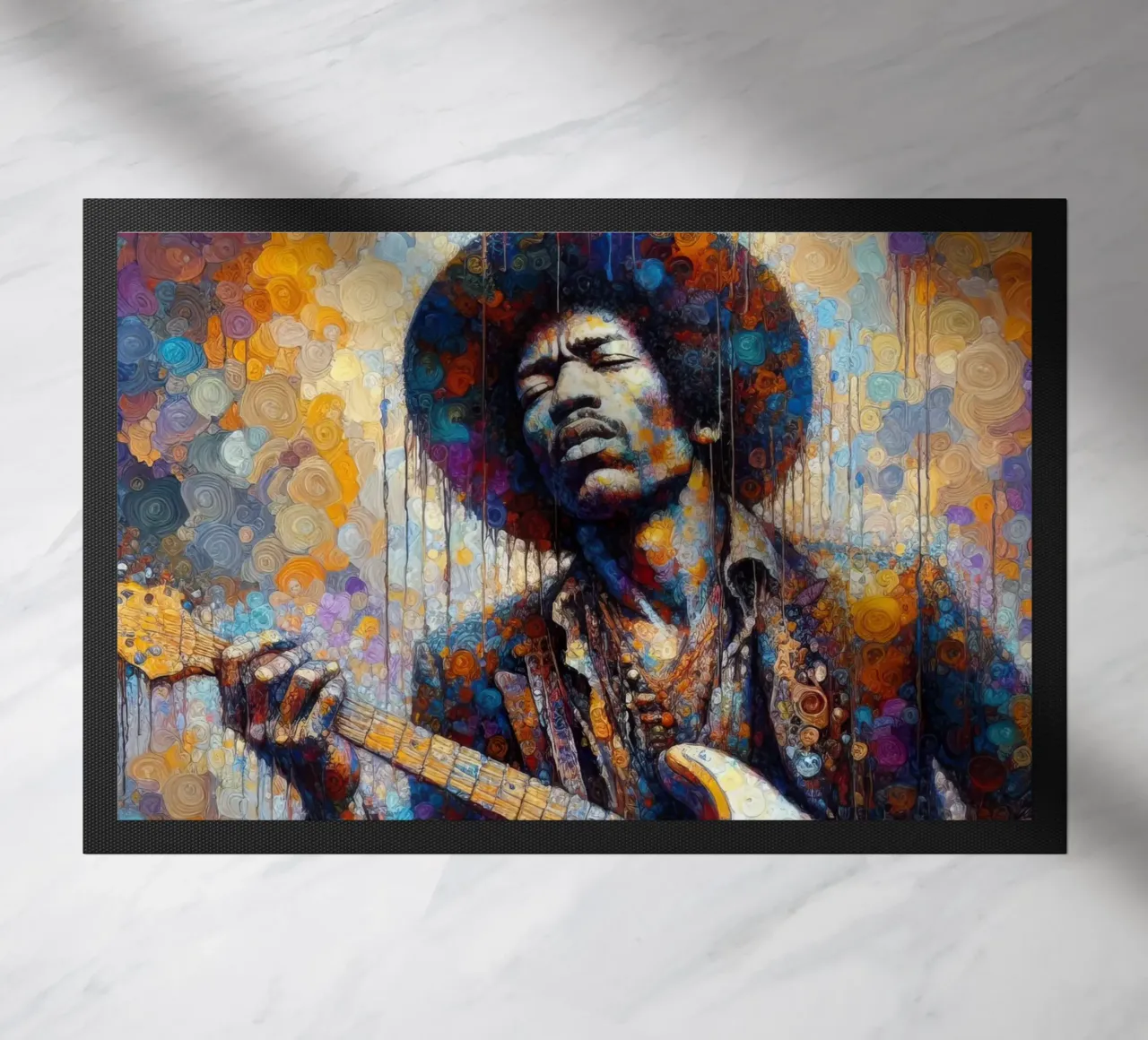 JImi Hendrix con colori intricati zerbino da ARTVI-SHOP