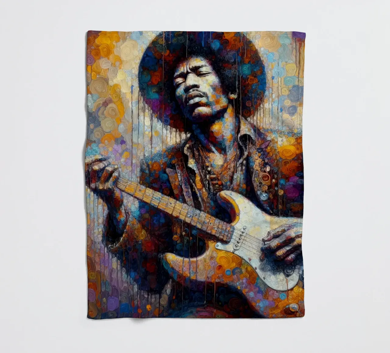 JImi Hendrix con colori intricati coperta in pile da ARTVI-SHOP