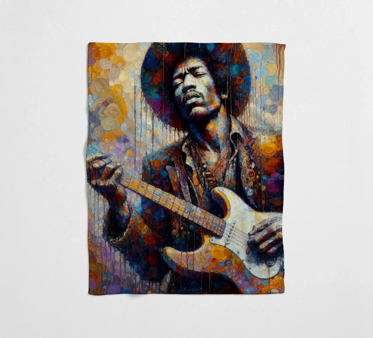 JImi Hendrix con colori intricati coperta in pile da ARTVI-SHOP