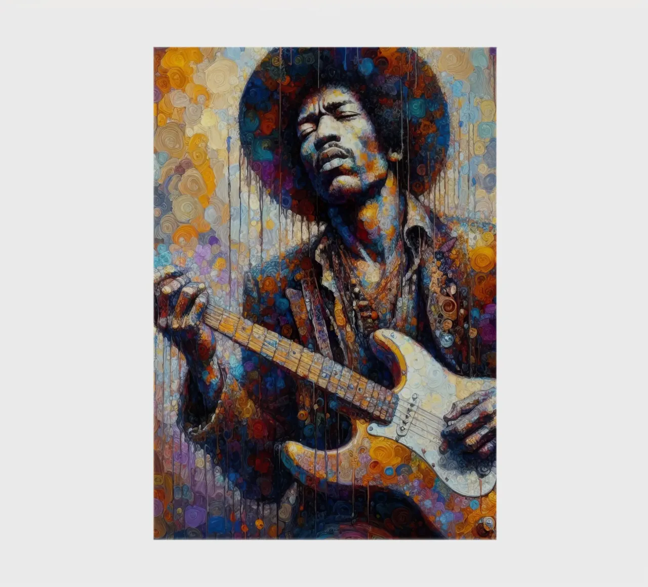 JImi Hendrix with intricate colors notebook by 🎁 NOBELART