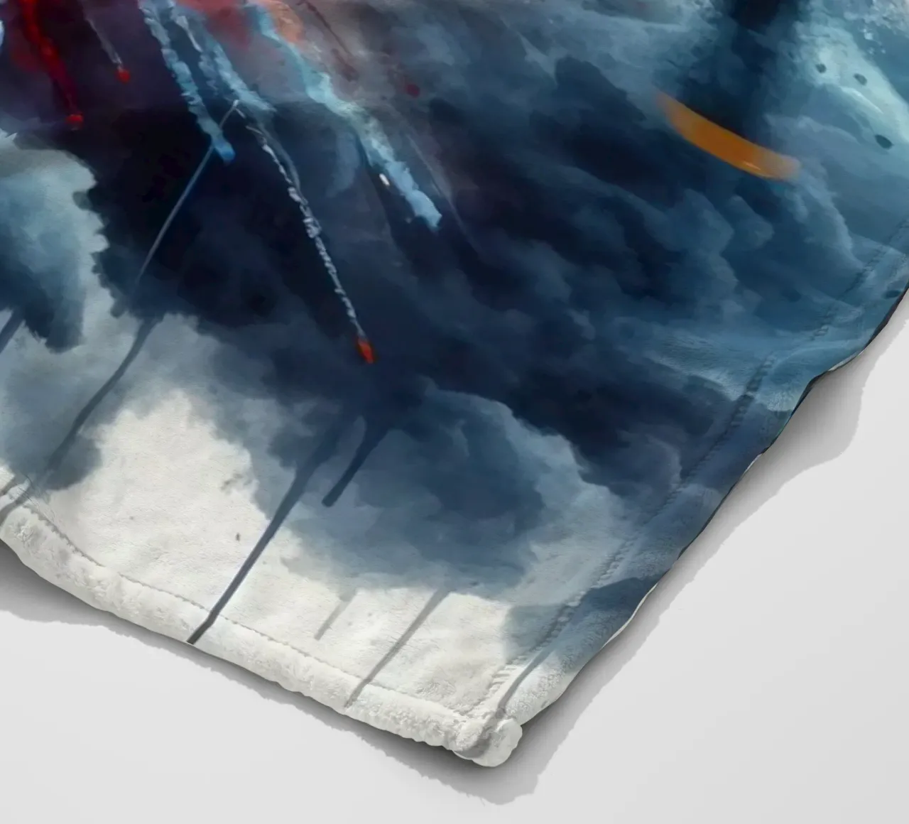 Spitfire a tutta velocità disegnato ad acquerello con schizzi coperta in pile da ARTVI-SHOP