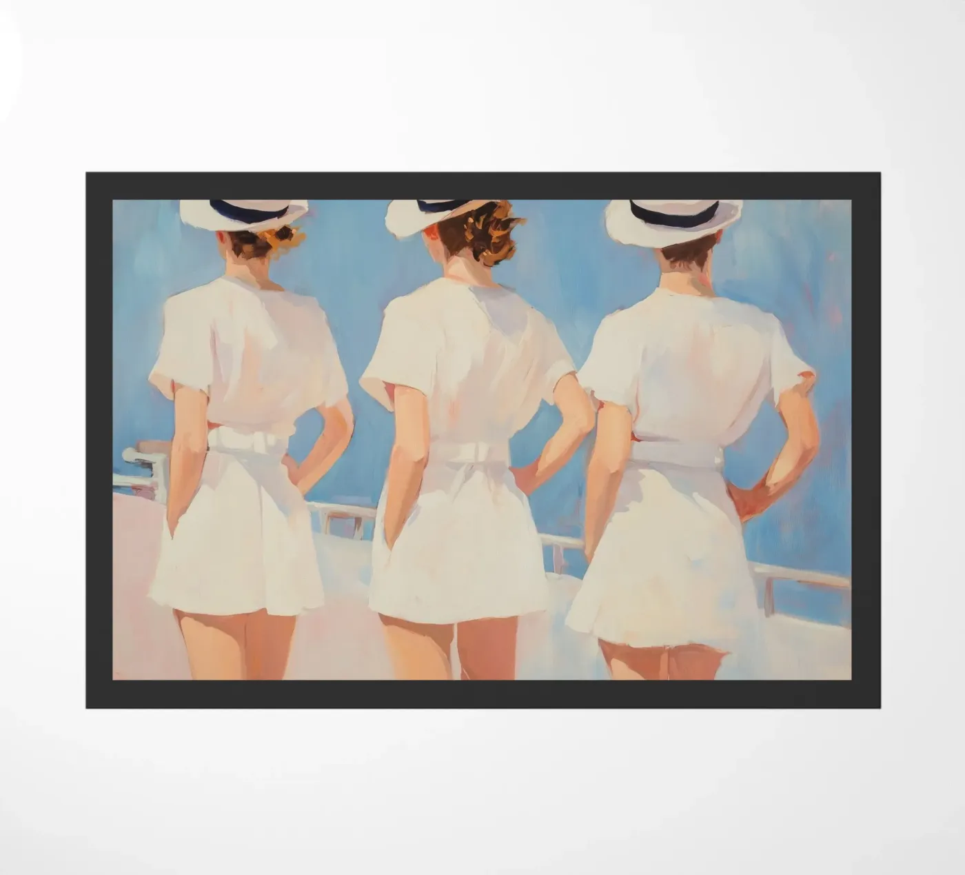 Drie vrouwen deurmat van Melloi Art Print