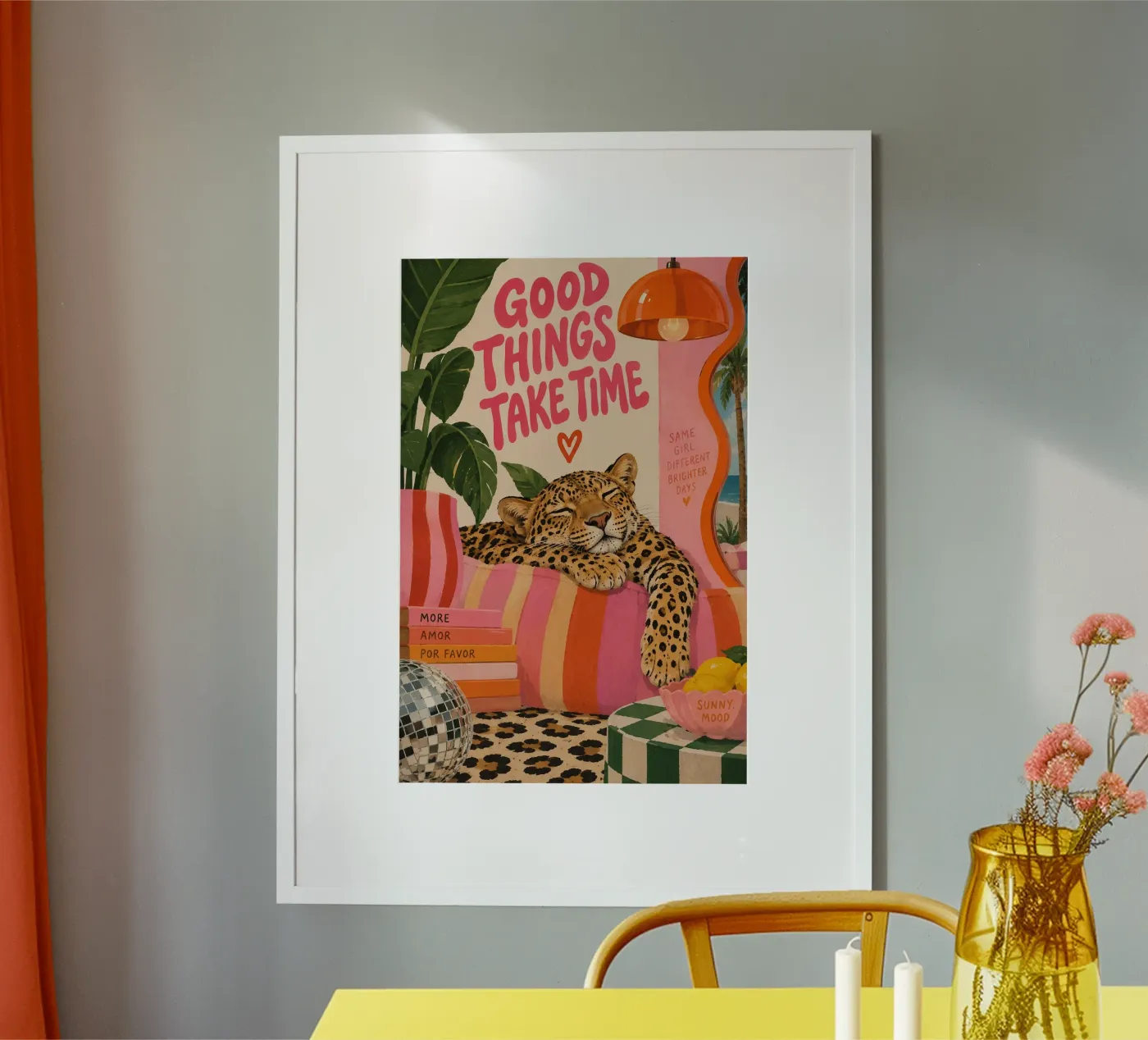 Chill Leopard Good things take time poster da Alina