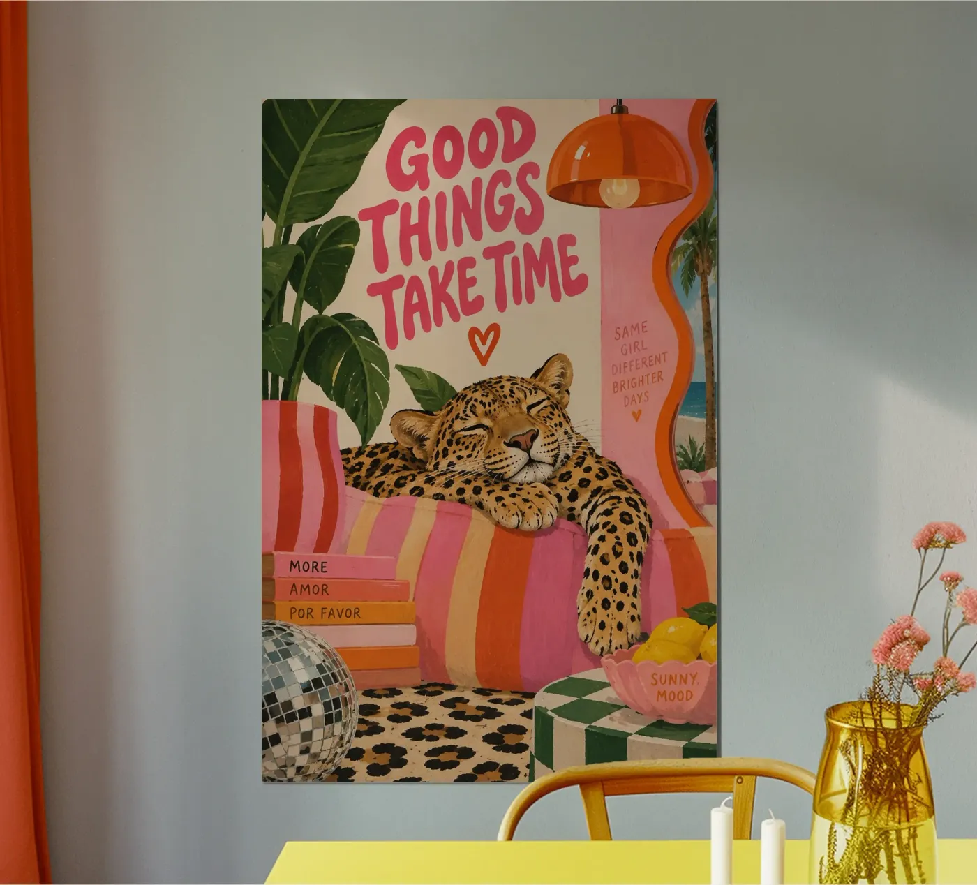 Chill Leopard Good things take time poster da Alina