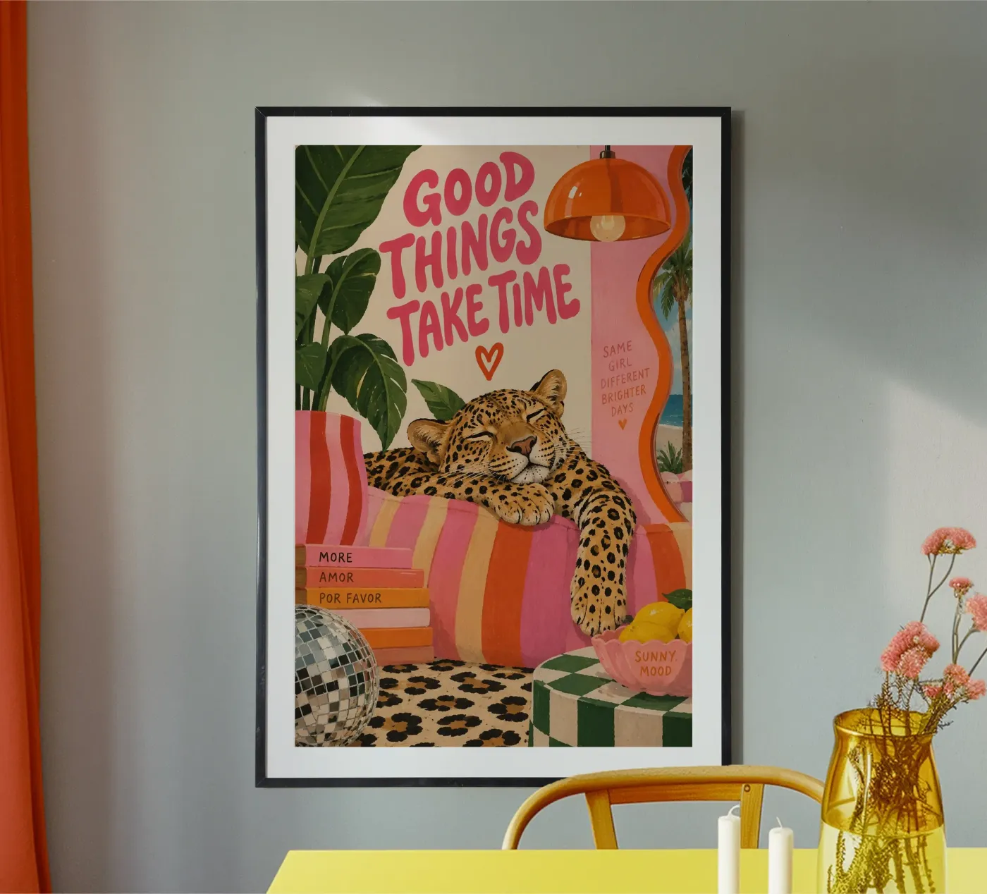 Chill Leopard Good things take time poster da Alina