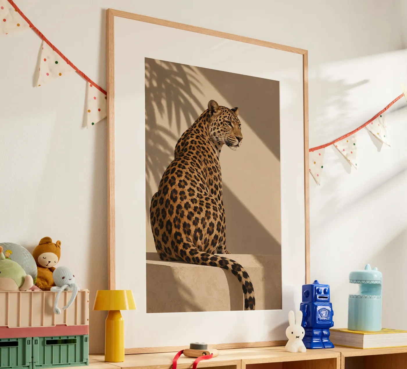Leopard thinking poster van Alina