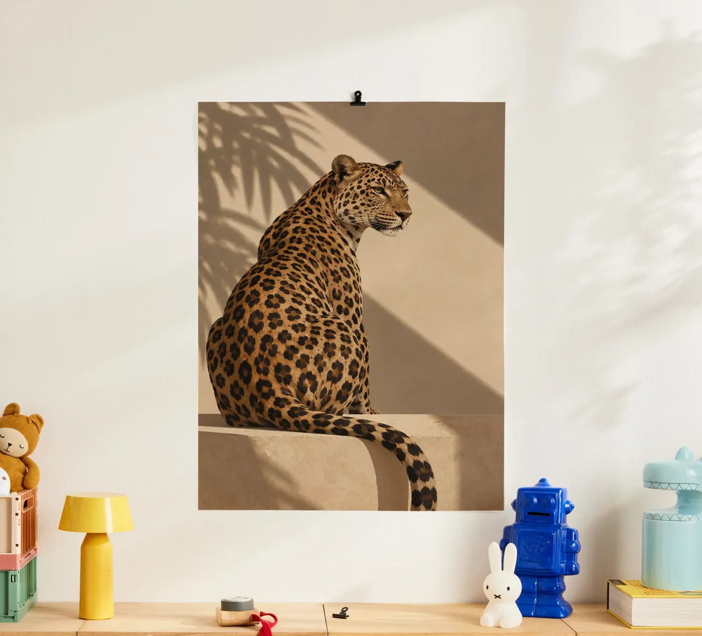 Leopard thinking poster van Alina