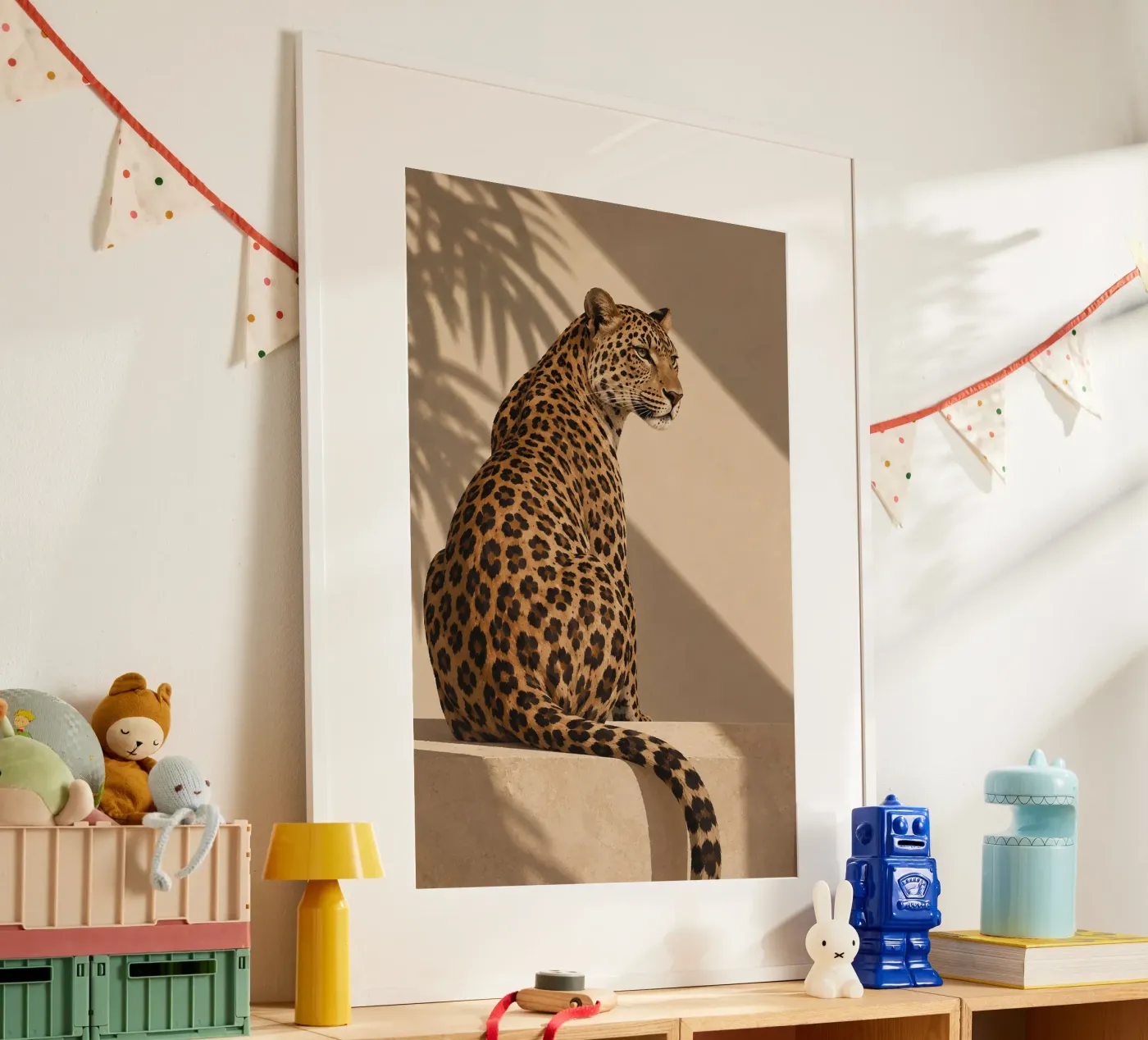 Leopard thinking poster van Alina