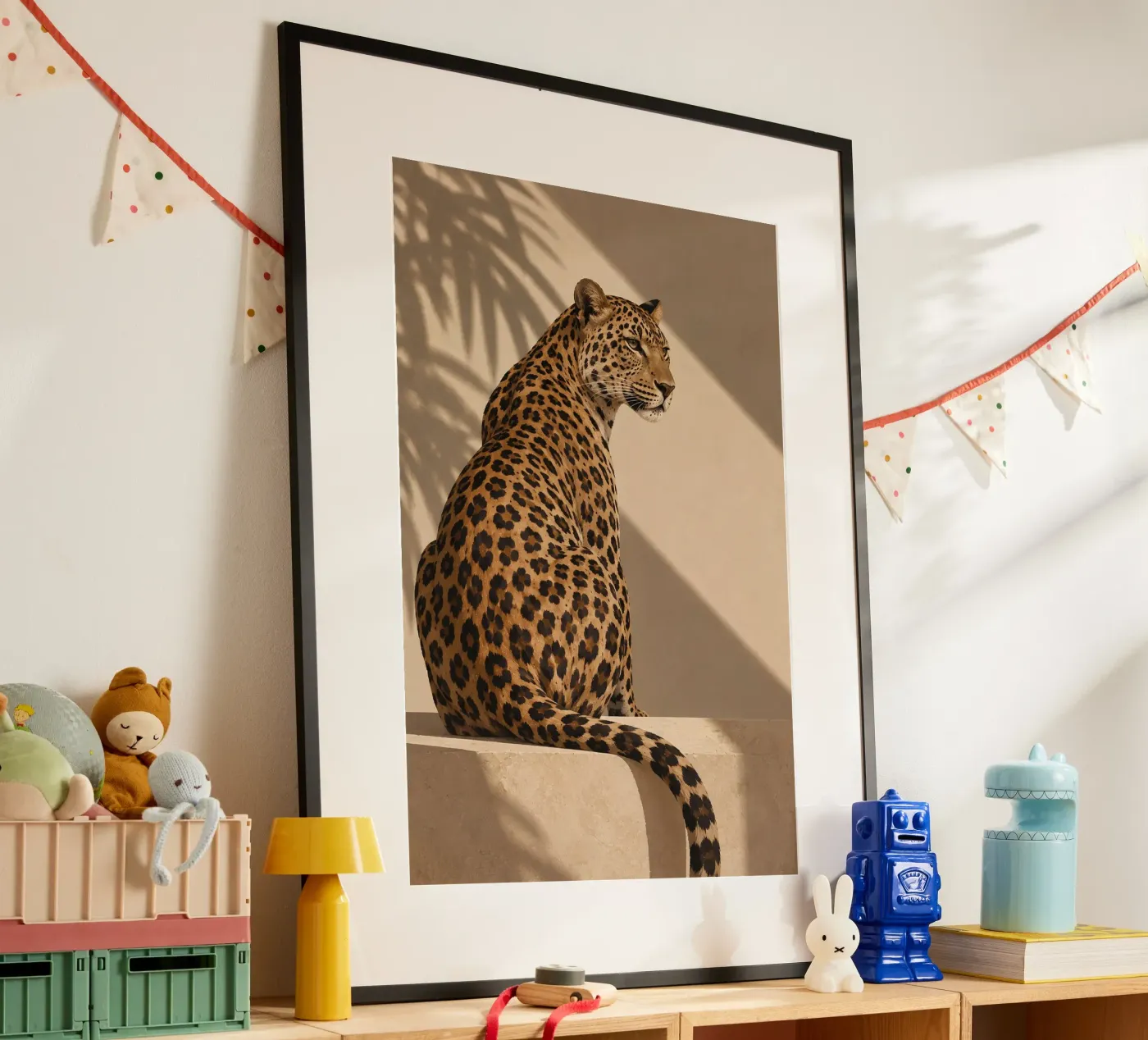 Leopard thinking poster van Alina