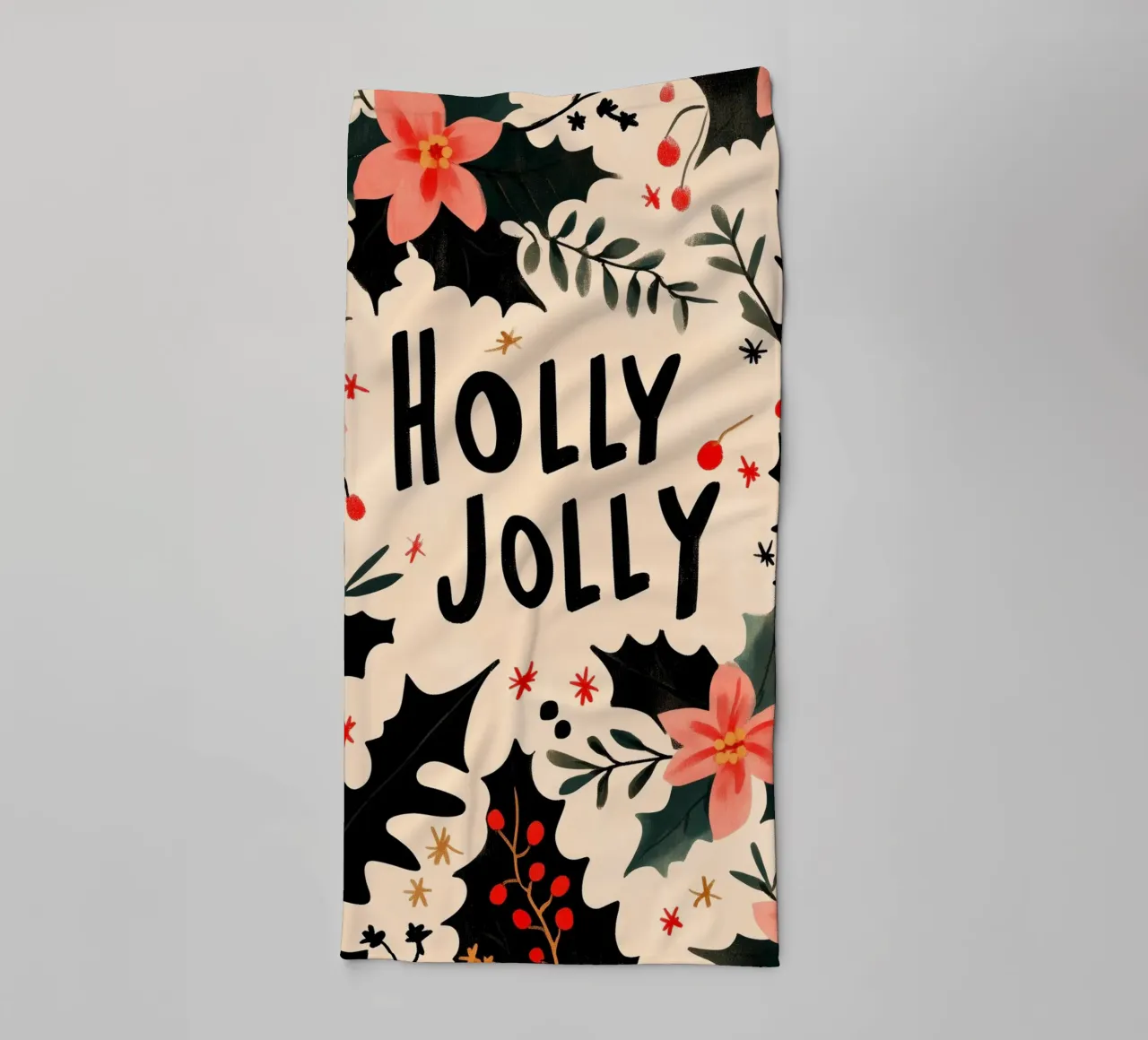 Holly Jolly No 1 towel by treechild