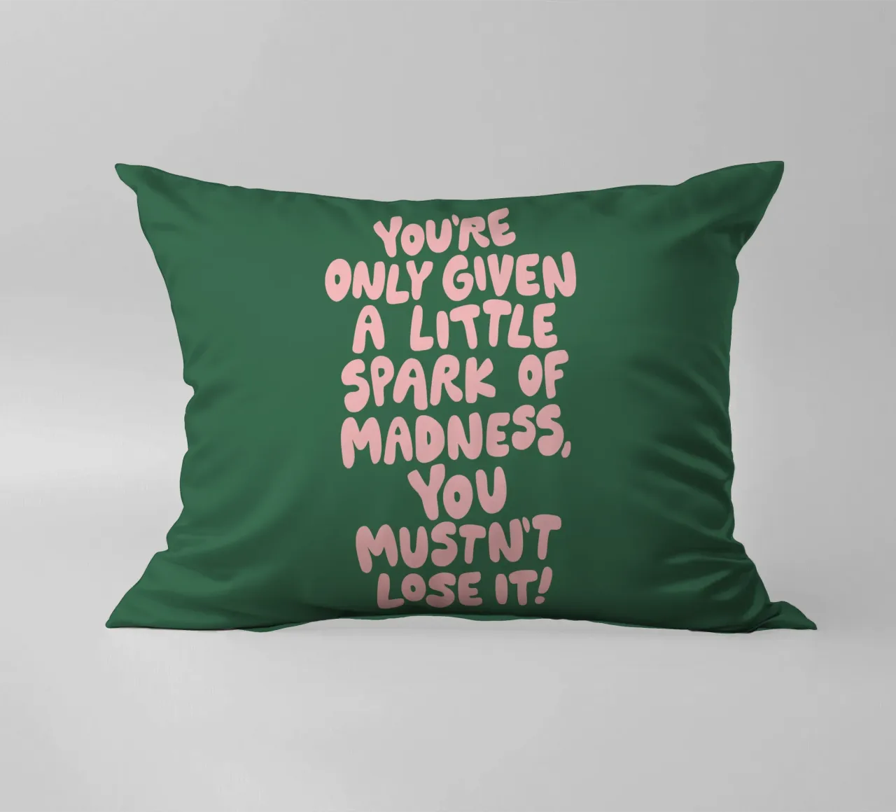 On ne vous donne qu'une petite étincelle de folie qu'il ne faut pas perdre coussin de THE MOTIVATED TYPE