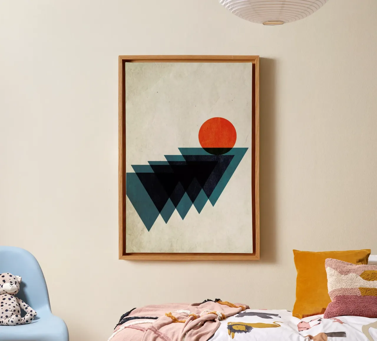 Apfelsine canvas met Baklijst van Kubistika