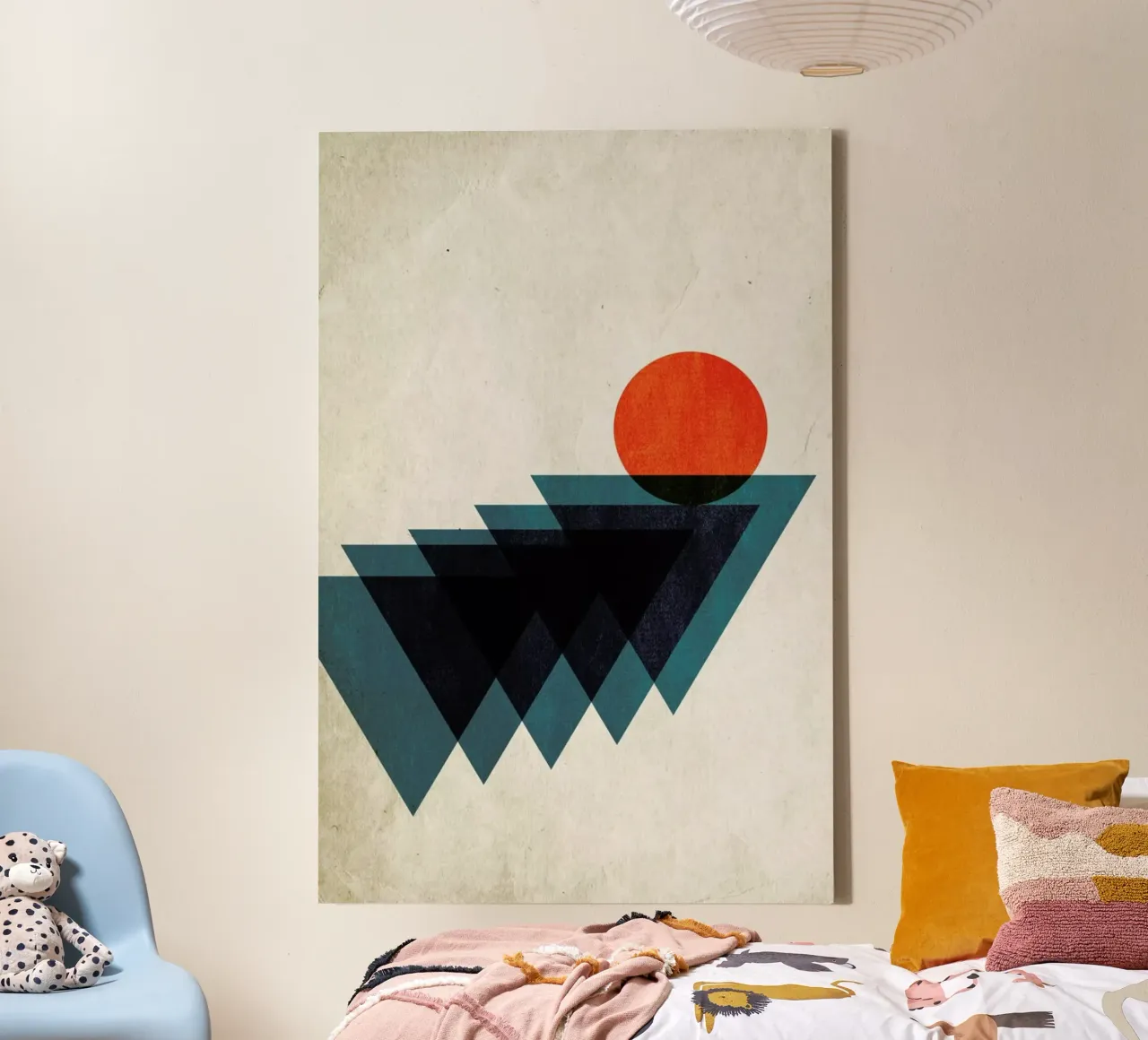 Apfelsine canvas met Baklijst van Kubistika