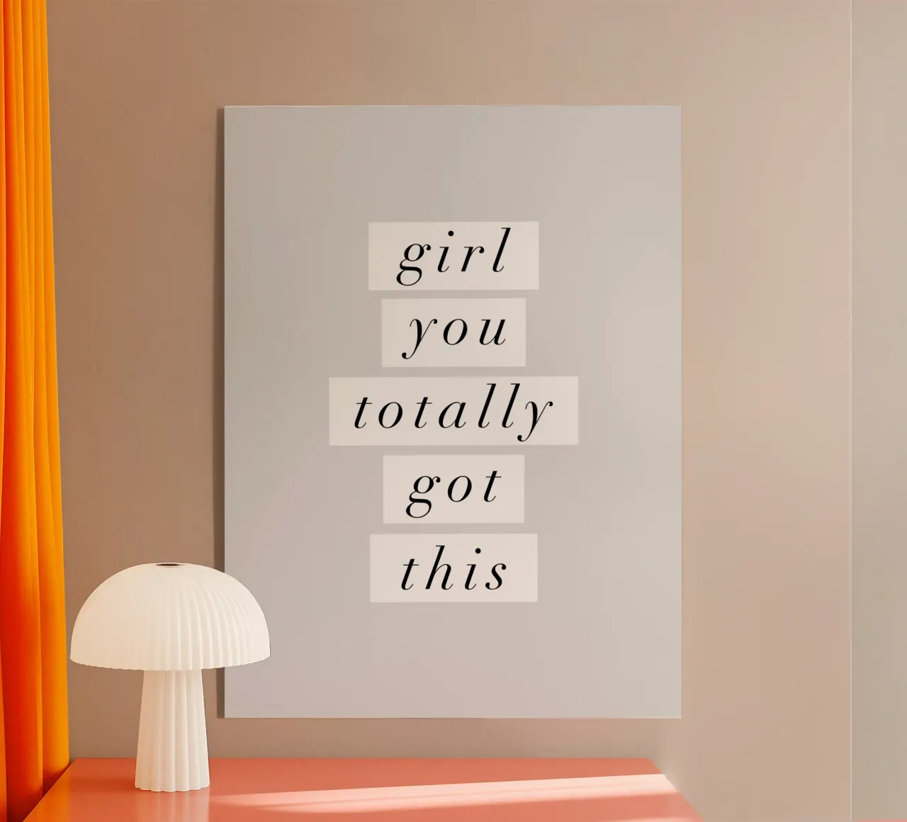 Girl You Totally Got This Typografie Design in Stylish Grey (en anglais) plexiglas de THE MOTIVATED TYPE