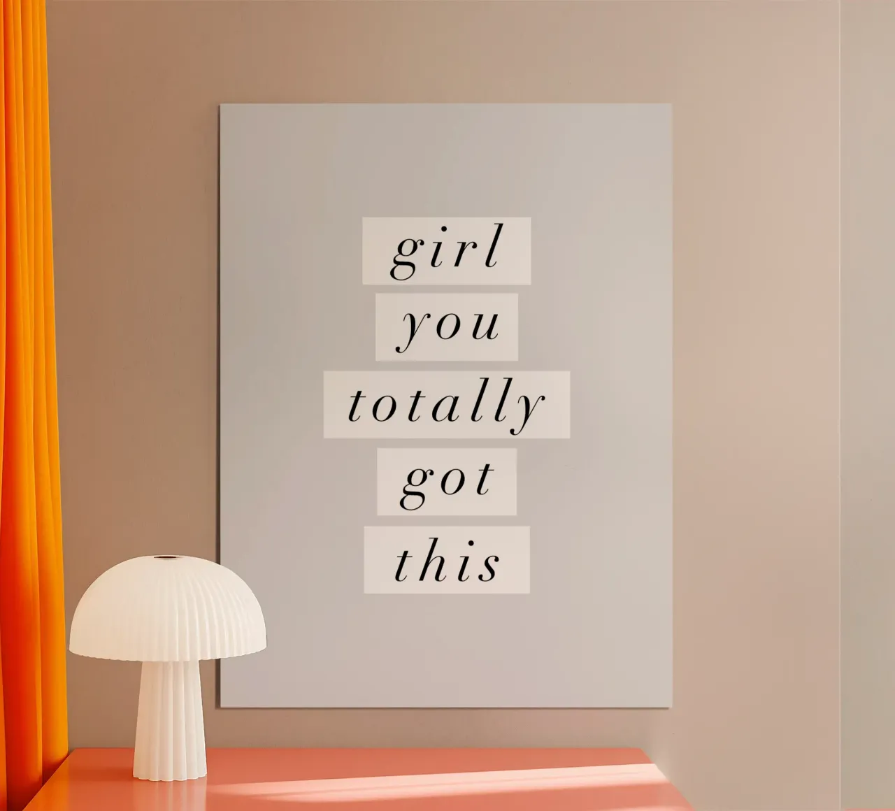 Ragazza, questo design tipografico in grigio elegante è assolutamente perfetto carta hahnemühle da THE MOTIVATED TYPE