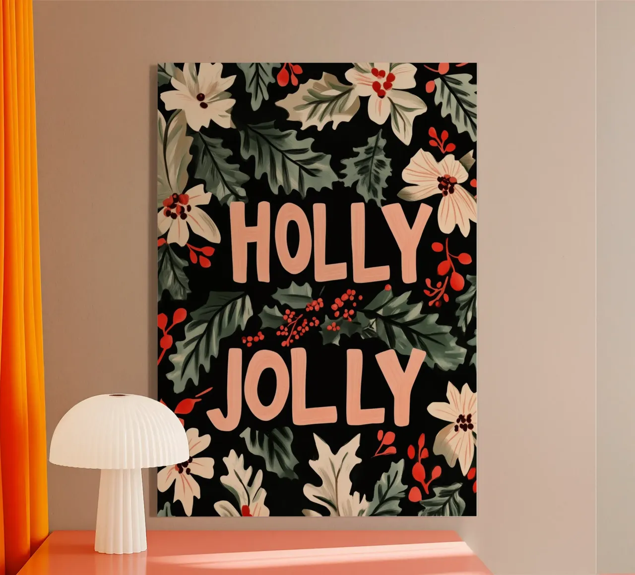 Holly Jolly No 2 acrylic glass by treechild