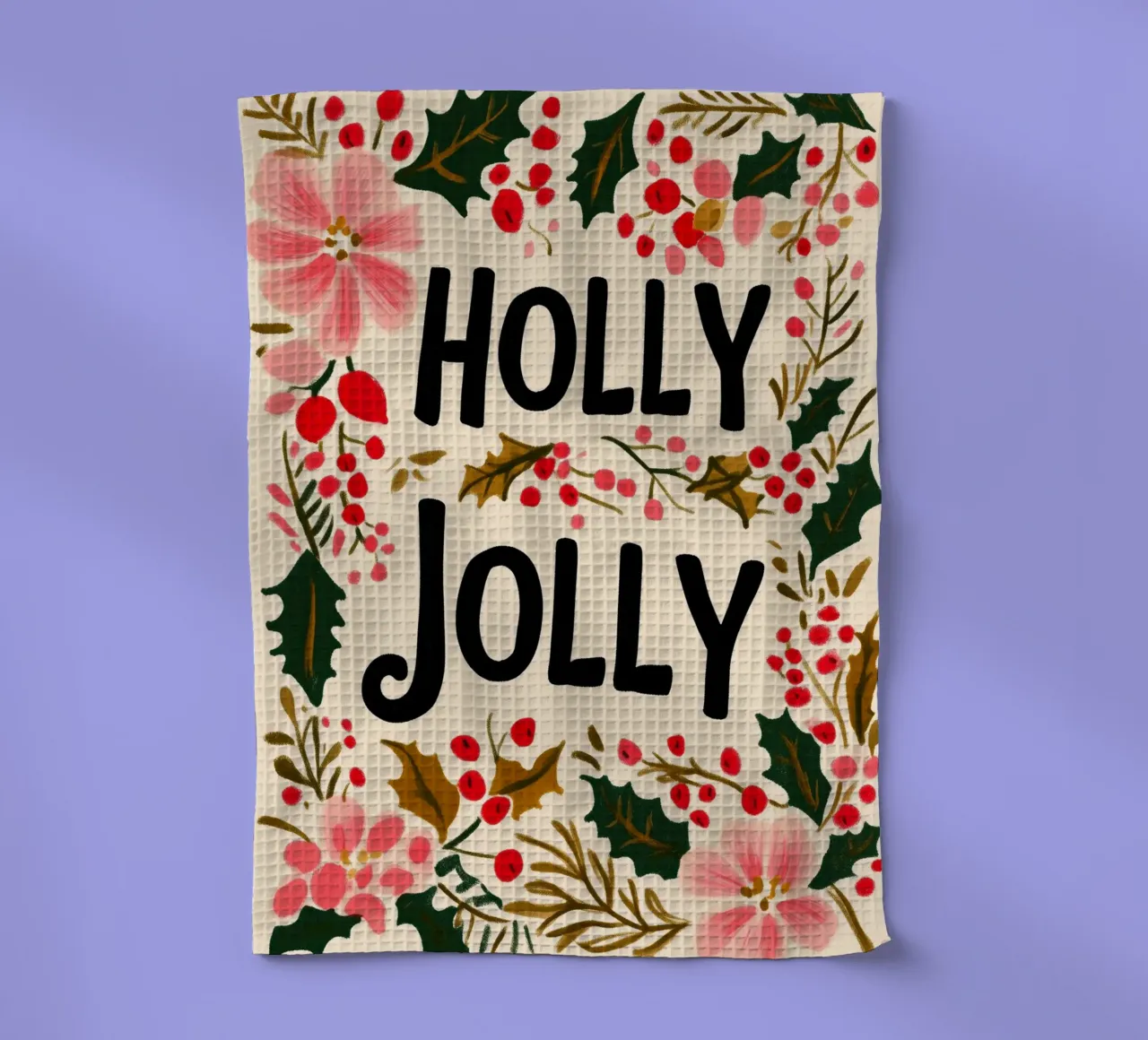 Holly Jolly No 3 canovaccio da cucina da treechild