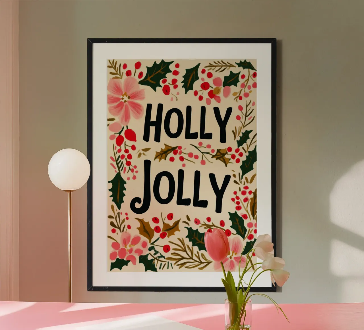 Holly Jolly No 3 carta hahnemühle da treechild