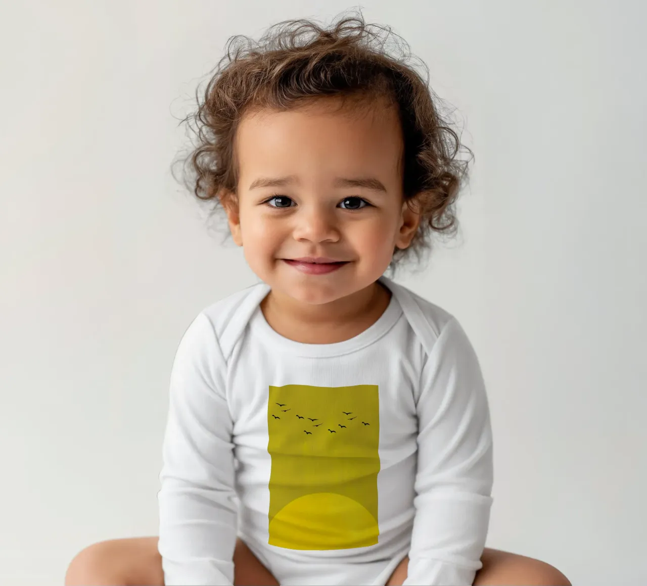 Sonnentanz long-sleeve baby romper by Kubistika