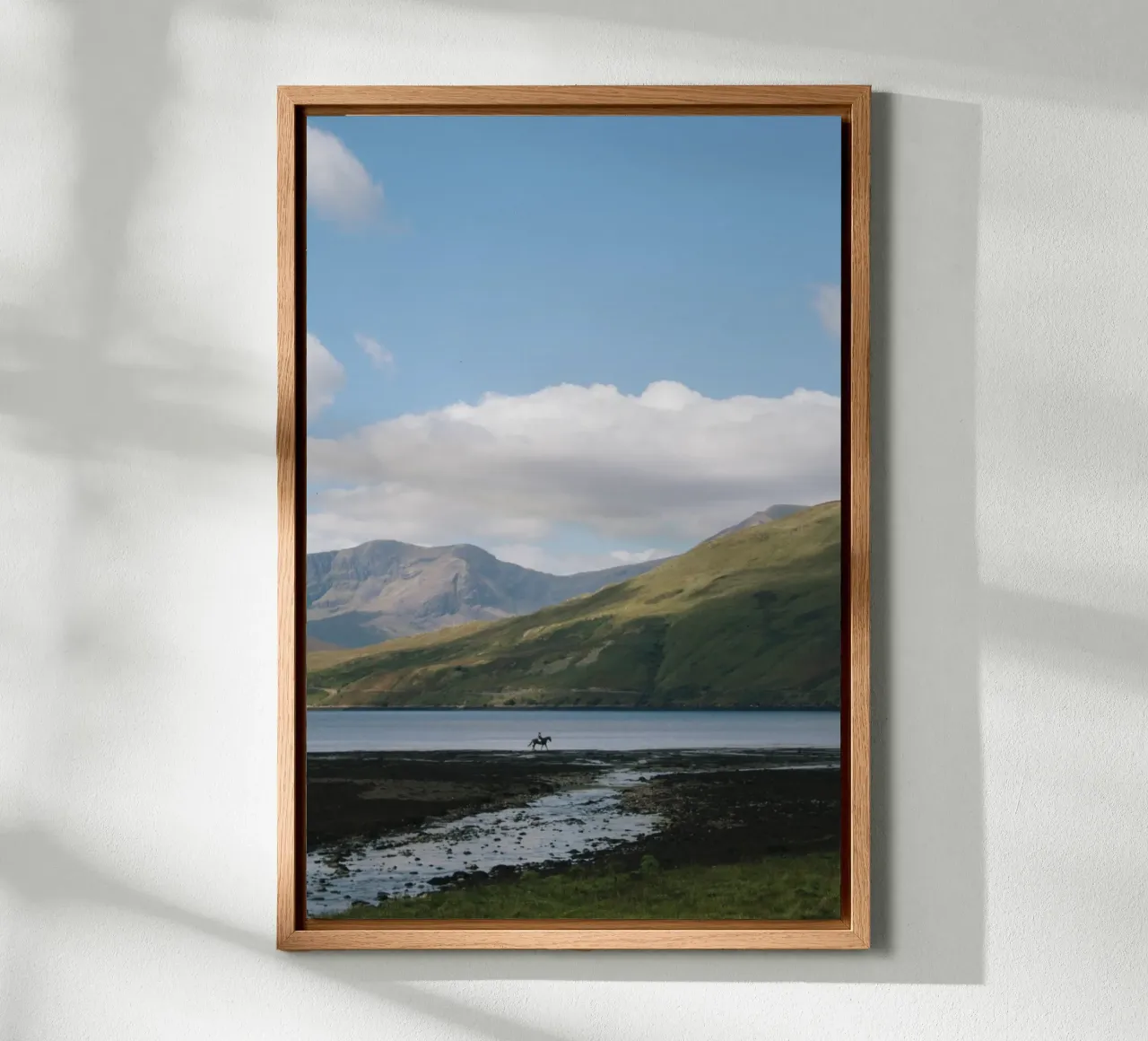 Irish Mountains with a riding horse alluminio dibond da The Wild Creative Studio