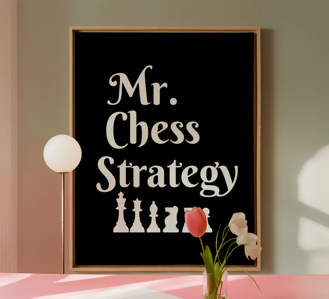 Mr chess strategy tela con Cornice a cassetta da happieeagle