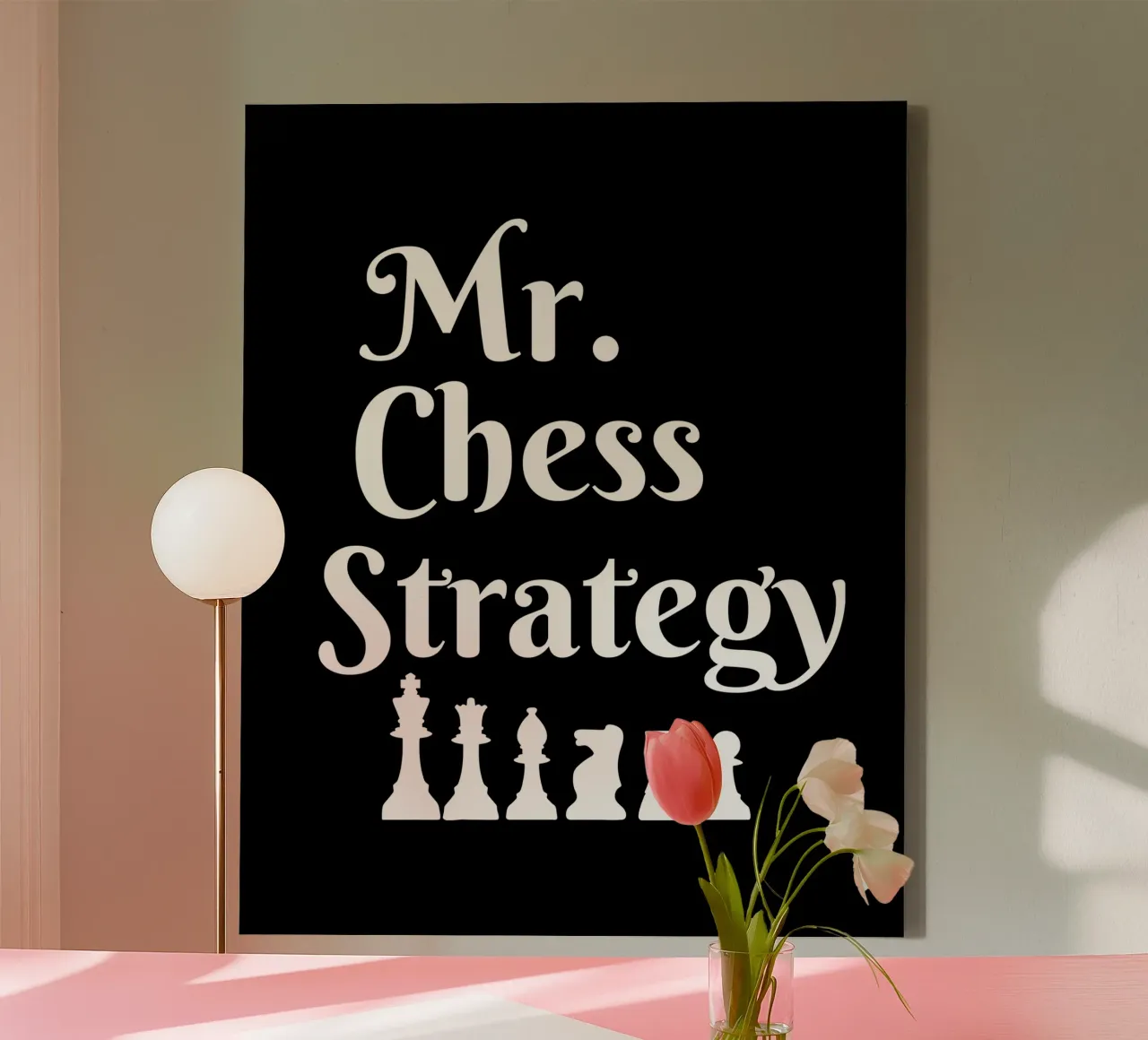 Mr chess strategy tela con Cornice a cassetta da happieeagle