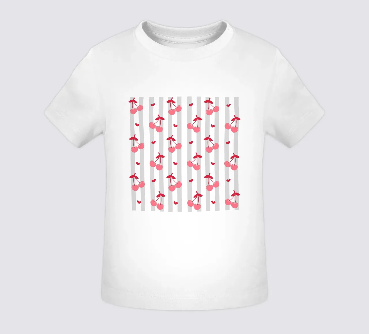 Pink Cherry bow print, Cherrry Bow Coquette print maglietta neonato da pdigitalprints