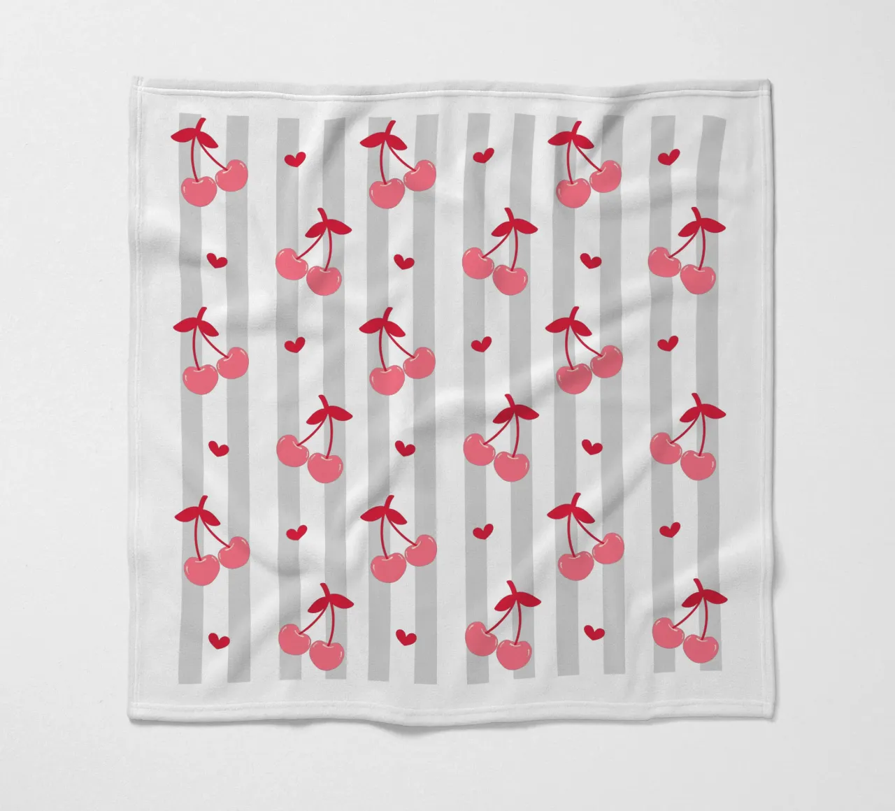 Pink Cherry bow print, Cherrry Bow Coquette print coperta in pile da pdigitalprints