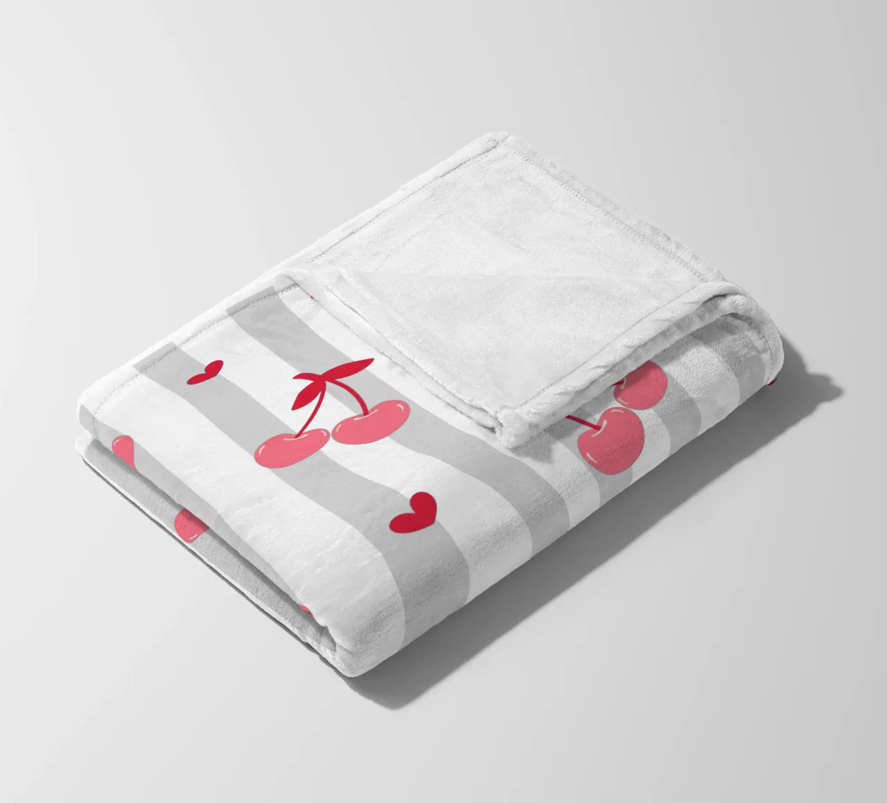 Pink Cherry bow print, Cherrry Bow Coquette print coperta in pile da pdigitalprints