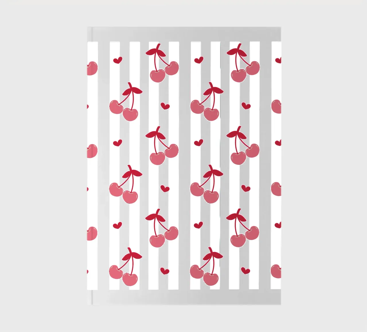 Pink Cherry bow print, Cherrry Bow Coquette print notebook by pdigitalprints