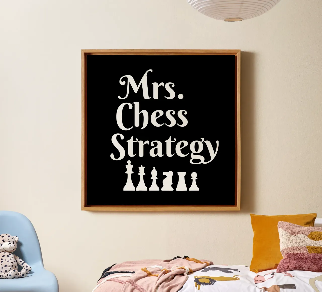Mrs Chess strategy tela con Cornice a cassetta da happieeagle
