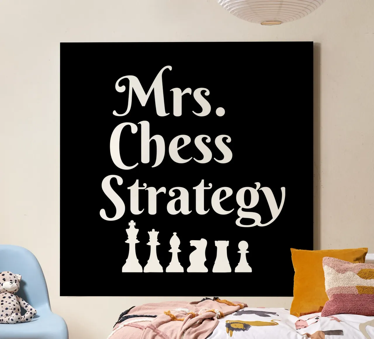 Mrs Chess strategy tela con Cornice a cassetta da happieeagle