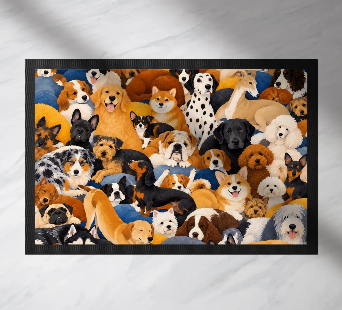 Die Hunde Fußmatte von Miss Tigri
