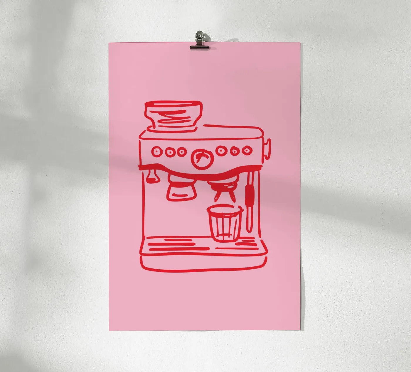 Coffee Machine red Poster von Trend Collection by Palmartprints